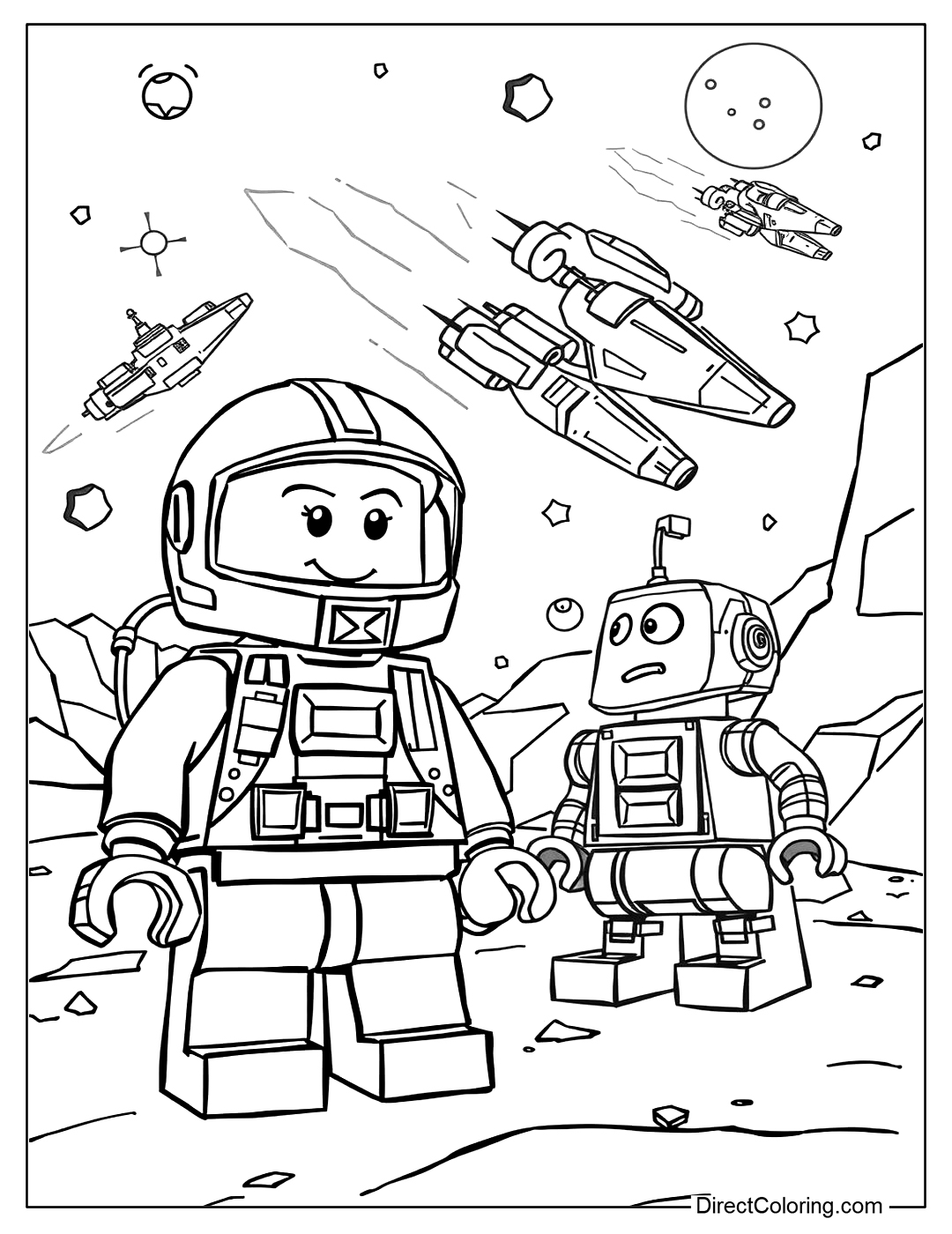 Lego Star Wars Spaceship Coloring Page